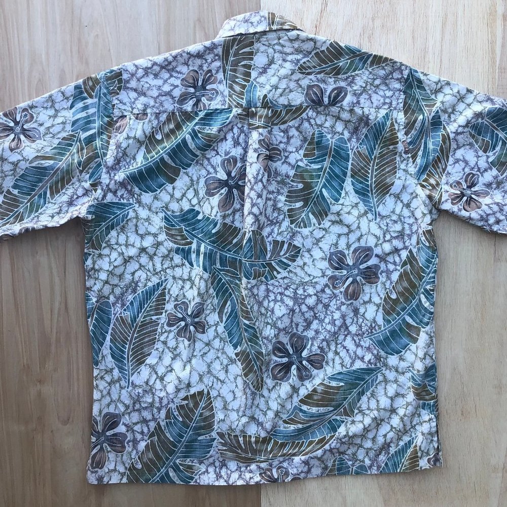 COOKE STREET Men’s Tropical Hibiscus Short Sleeve Hawaiian Shirt sz L - Picture 6 of 7